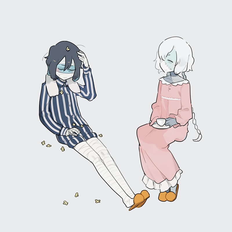 紺野純子 ,水野愛 「愛と純子。 」|グライダーのイラスト