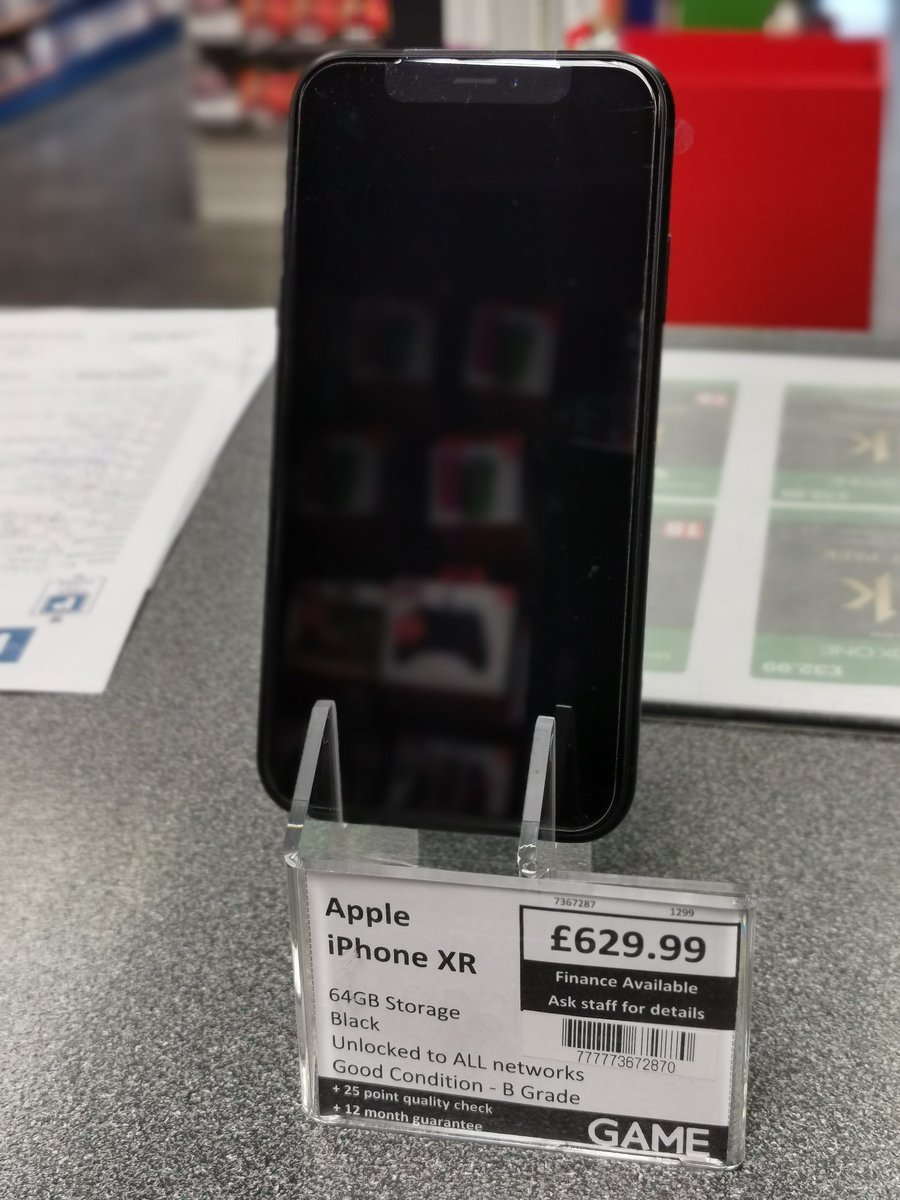 GAMEPaisley's tweet photo. We have some newly traded phones going into our cabinet!
#iPhoneXR and a #SamsungS10 plus.
Remember you can trade your old phone towards the cost. https://t.co/qPR283sZEe