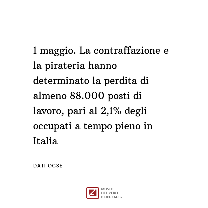 MuseoVeroFalso's tweet photo. #1maggio #1maggio2019 #lavoro #legalità #ITALIA #Confindustria #campania #moda #contraffazione #fake https://t.co/bef1v4XMcP