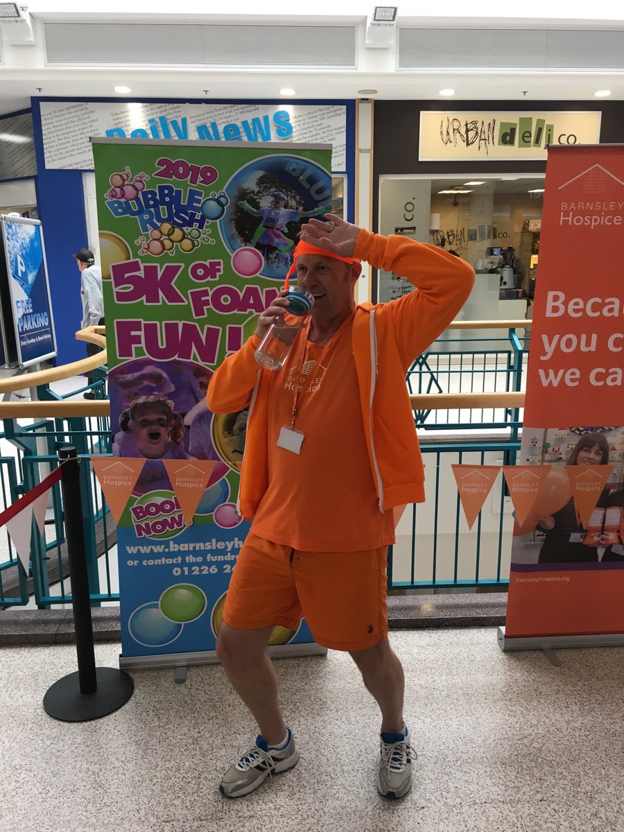 SiAtko's tweet photo. Ready for my 11:30am cycle 🚲 ride ⁦@AlhambraCentre⁩ . all in aid of ⁦@BarnsleyHospice⁩ 😅 PHEW!  Pop in n see those legs!!🤣😂 https://t.co/3aDrlB2BEO