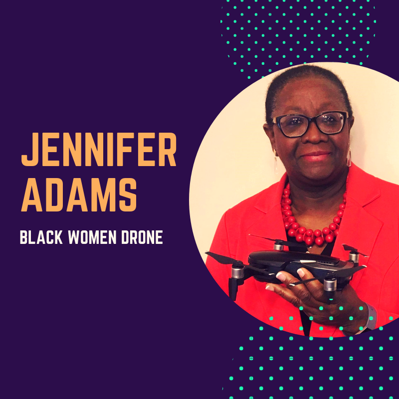 blackwomendrone's tweet photo. Our #wcw is a certified pilot, Jennifer Adams. Jennifer's retirement plans? Her new drone mapping and inspection business! #blackwomendrone #blackgirlsdrone #blacksintech https://t.co/j2BNietAwX