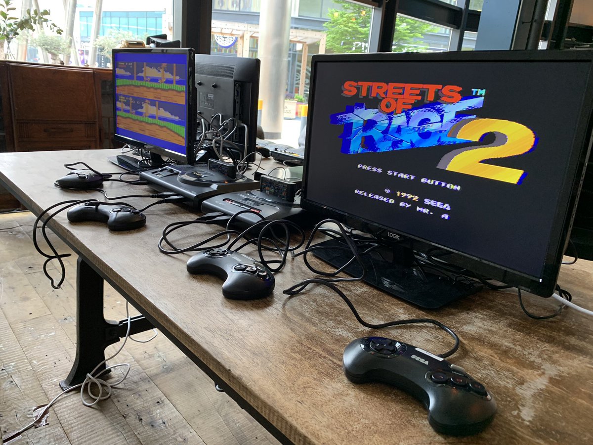 All set up for some SEGA and Nintendo gaming action down at Dock 29 today!  

Free entry