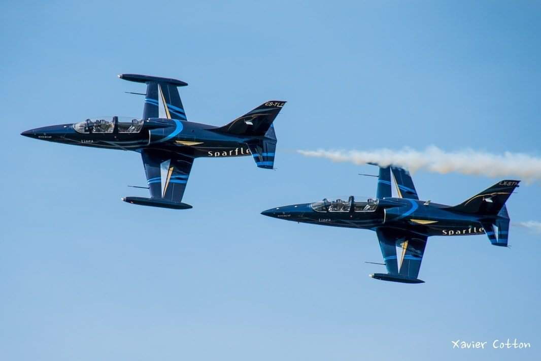 La Pratrouille SPARFLEX rejoint l'escadrille du meeting aérien internationale du Piper Opération Cobra