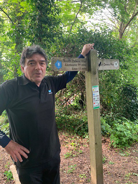 C22Rec's tweet photo. MD Vince Parker looking calm and collected at the start of the trek to Eastbourne #100milers @c22views 12th Charity Challenge. Only 5 days to go! See you on Friday in Brighton. #GoodLuck https://t.co/SRwIIqG6Uq