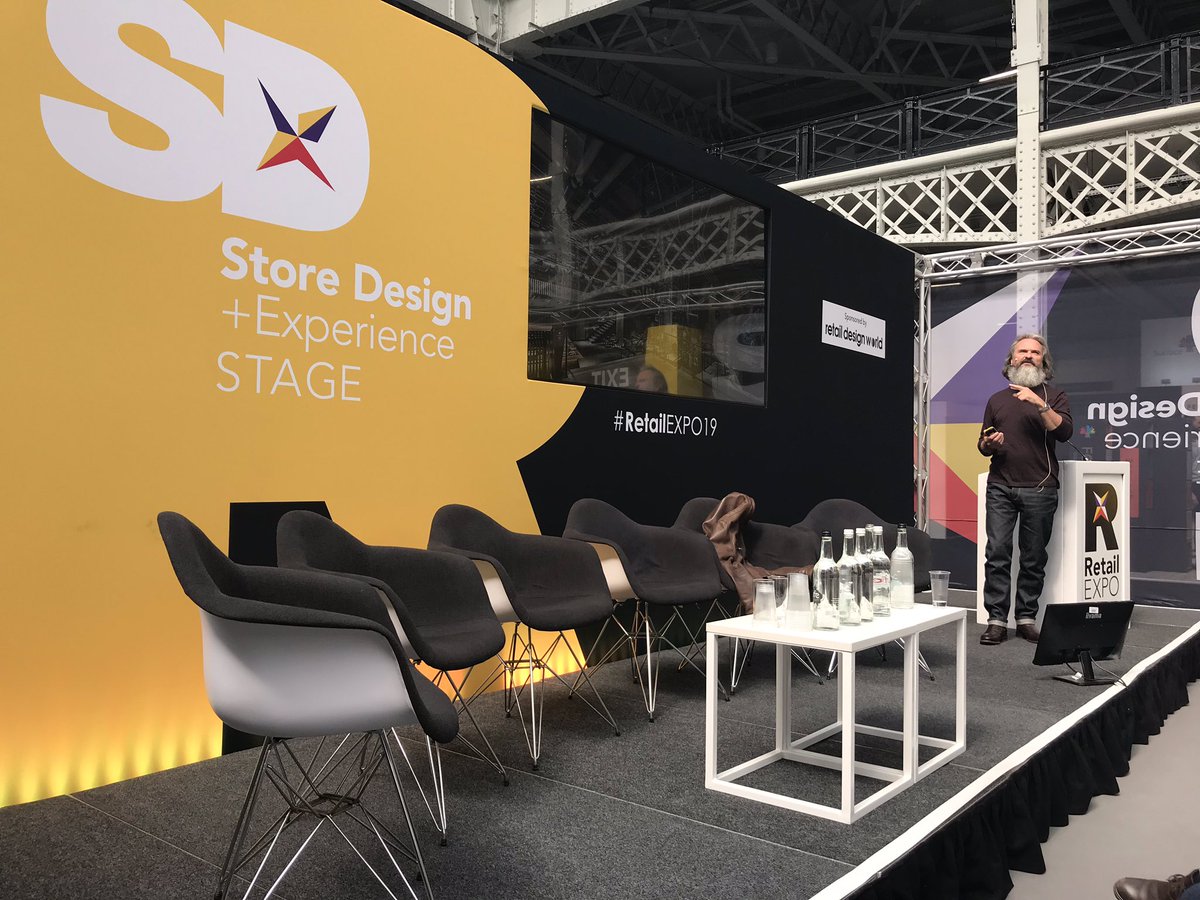 MrSteveLeach's tweet photo. Excellent presentation from @retailfuturist challenging retailers to deliver retail theatre, experiences + innovation to drive footfall #RetailEXPO19 @andrewbusby https://t.co/DKKQhekLxZ
