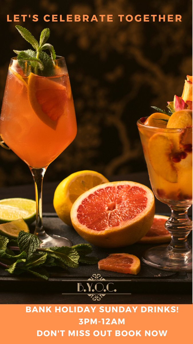 !!!!BANK HOLIDAY SUNDAY DRINKS!!!!
Whether you’re soaking up the sun, hiding from the rain or just enjoying the extra day off, we have the perfect drink to accompany your plans.

BOOK NOW byoc.co.uk/camden #byoc #barslondon #London #byoccamden #camden