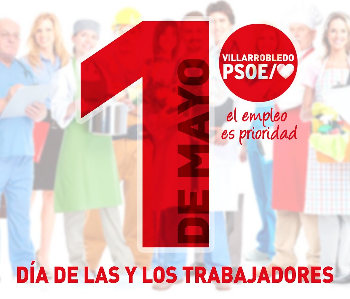 PSOE_Vdo's tweet photo. Hoy es un día para celebrar y defender los #Derechos conseguidos y luchar por mejorarlos. Feliz #DiaDelTrabajo a todxs. #DiaDelTrabajador #psoe #psoevdo #villarrobledo https://t.co/Oed1hNo1Ag