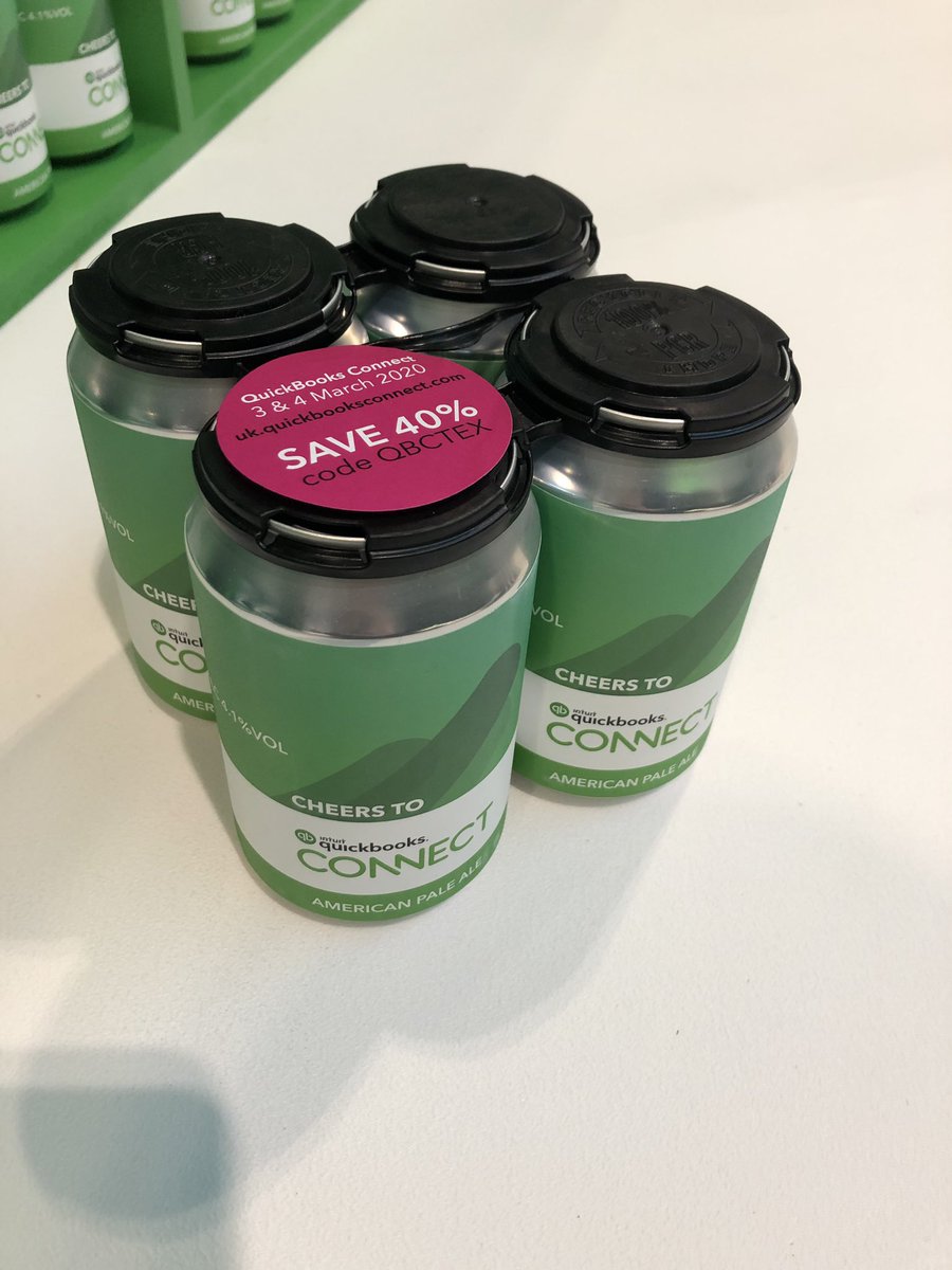 Come and get your #QuickBooksConnect beer at the <a href="/QuickBooksUK/">Intuit QuickBooks UK</a> #Accountex stand! 🍻