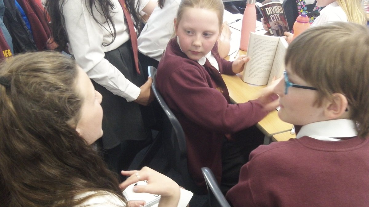 NetherleePS's tweet photo. Primary 7b are doing some reciprocal reading this morning on our class novel, 'Divided City'. https://t.co/fe3vfPLDOL