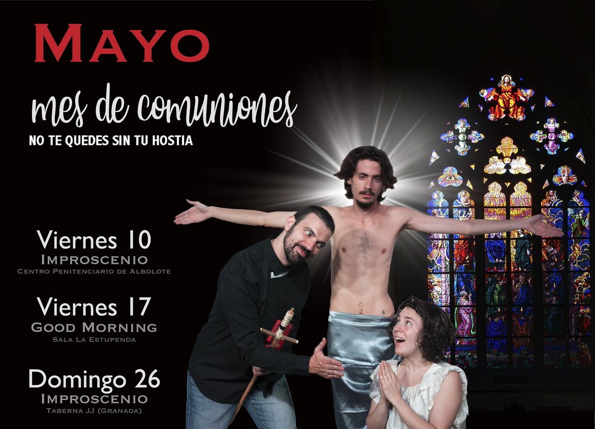 🕯️¡1 DE MAYO! Mes de comuniones🕯️

Aquí tenéis nuestro planing: vamos a estar en todos lados como Dios Nuestro Señor.
Saca ya tus entradas anticipadas en entradium.com/es/events/prop… luego se te olvida 🎭😘