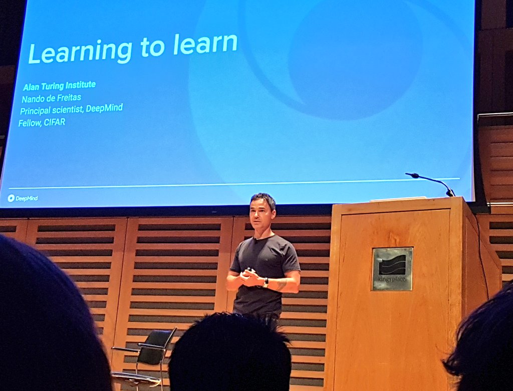 AmandineFlachs's tweet photo. Great @turinginst event last night with a very inspiring presentation by @DeepMindAI @NandoDF!
With @_Alex_Borghi_
#Learningefficiently #ML #AI https://t.co/cZtjmQDdGD