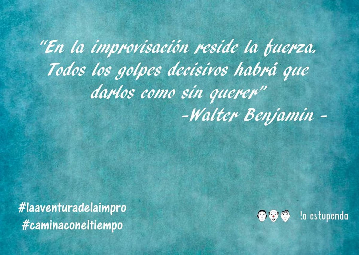 Mi amigo Benjamín:

#ImproCita
#LaAventuraDeLaImpro
#CaminaConElTiempo🎭