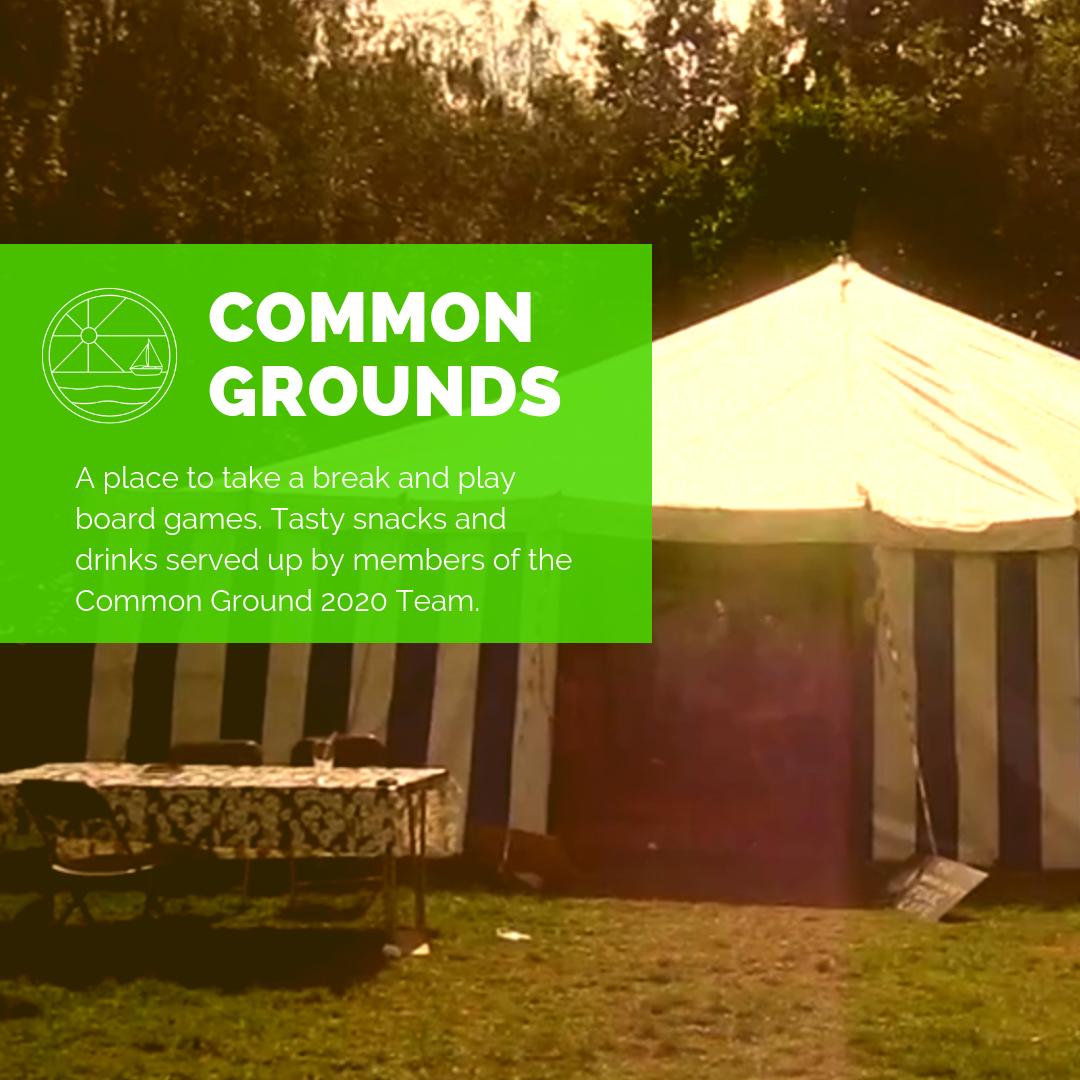 The @CGCamp2020 team will be running the Common Grounds cafe. This is the place for hot drinks, sweet treats, board games, new friends, and the best quiz night in town ☕️🃏🥐

If you have any ideas or want to get involved, message them or email us at programme@venturercamp.org.uk