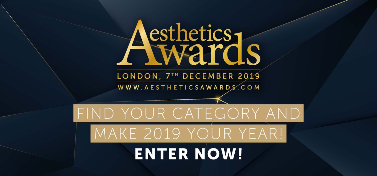 ✨Entry for the #AestheticsAwards2019 has officially OPENED!! ✨
The Awards endorse excellence &amp; bring together the best in medical aesthetics. Whether you are new or established, you can enter for free! 
Check out the categories here: bit.ly/AA2019Categori…
<a href="/aestheticsgroup/">Aesthetics</a>