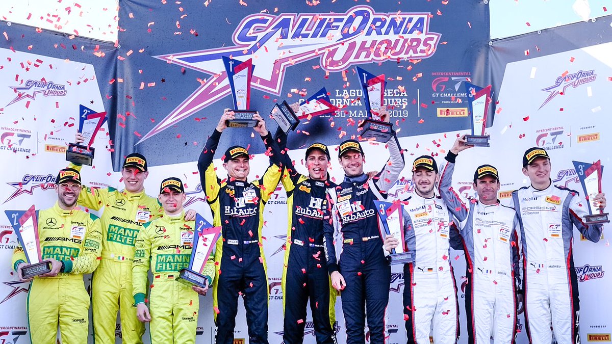IntercontGTC's tweet photo. Hard to believe it’s already been a month since HubAuto’s #Cal8H victory! 

Foster, Slade and Molina now lie joint-second in the Drivers’ Championship ahead of July’s @24HoursofSpa. https://t.co/EUx5lWMYmH
