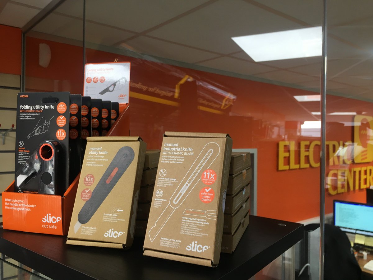 ECSydenham's tweet photo. We have some great deals on the new and innovative @uk_slice utility knives!
Check out our offers on the safety knife with a ceramic blade, now stocked at our Sydenham branch! #CutSafe #CuttingEdge #WednesdayWisdom https://t.co/atL7BTxDcg