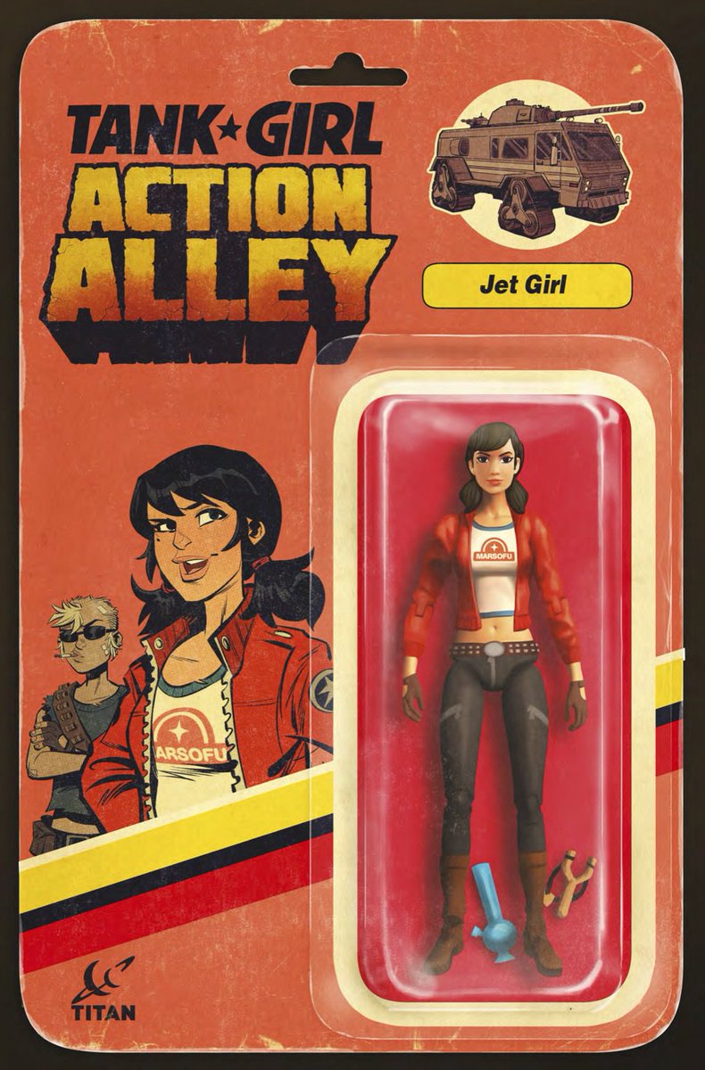 ComicsTitan's tweet image. Out today #NCBD! 

The explosive climax to Action Alley: the first arc of Tank Girl&apos;s first ever ongoing series! The dark (maybe) and hilarious (definitely) secret behind Booga&apos;s origins as a talking mutant kangaroo are revealed at last, by @AlienMartian23 and artist @blitzcadet!