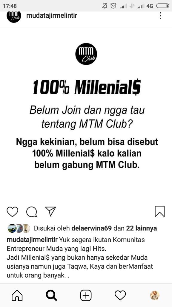 MTM_Club's tweet photo. Yakin masih belum juga kepo soal MTM CLUB? 

SUKSES SEDINI MUNGKIN?
     *kalo emang bisa kenapa harus nunggu dewasa!

#taqwa #bisnis #Jomblo #komunitas #KonserKoreanWave2019RedVelvet  #MainTwitter #anakmuda #sukses #quotes https://t.co/nTH0t8aleM