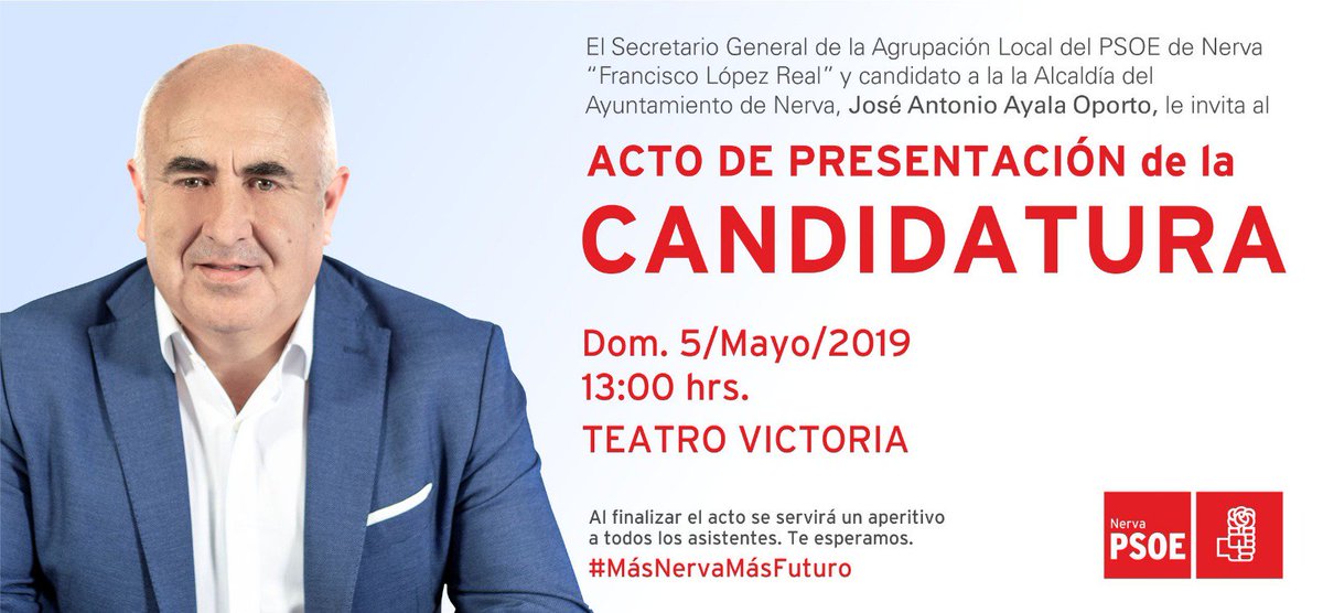 PSOENerva's tweet photo. Os esperamos a todos/as. #MásNervaMásFuturo https://t.co/TPaXYdWInr