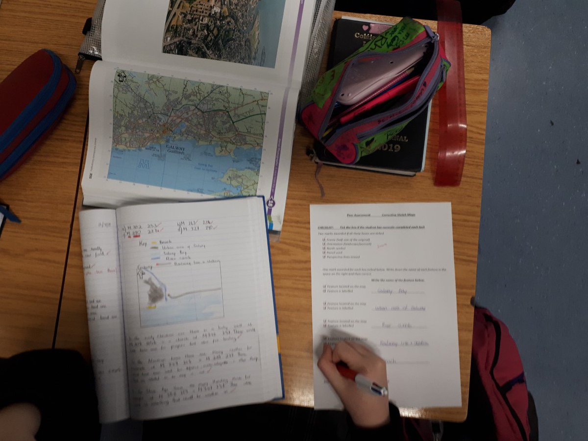 LearningLucanCC's tweet photo. NG: Amazing peer assessment #activelearningweek lesson in Geography with our @lucancc1 students marking each others high quality sketch maps. #LearnAchieveSucceed #activelearningLCC https://t.co/YWQF7pBfuF