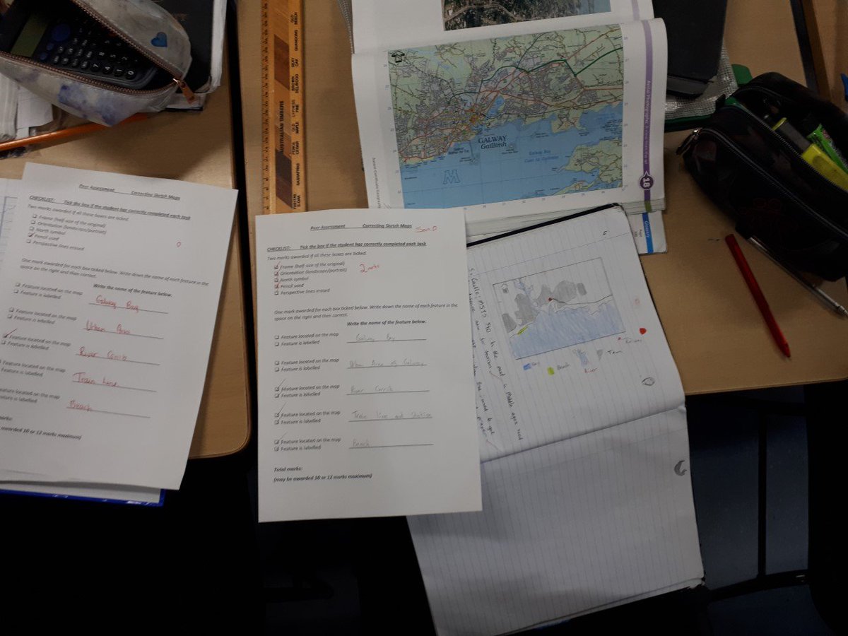 LearningLucanCC's tweet photo. NG: Amazing peer assessment #activelearningweek lesson in Geography with our @lucancc1 students marking each others high quality sketch maps. #LearnAchieveSucceed #activelearningLCC https://t.co/YWQF7pBfuF