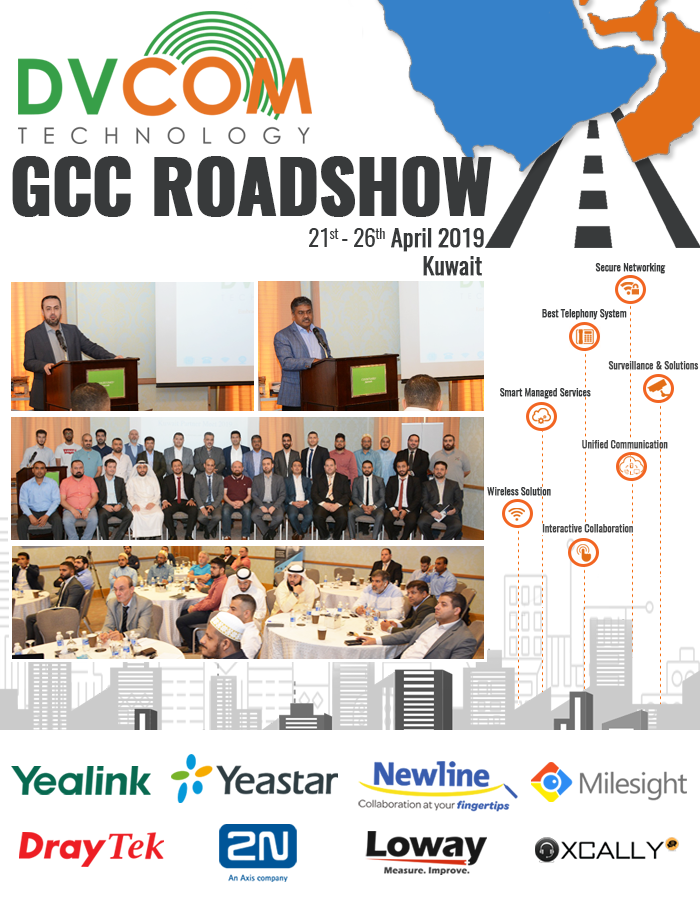 DvcomTechnology's tweet photo. We have successfully concluded DVCOM GCC roadshow in Kuwait 
#roadshow #gcc #dvcom #kuwait #unifiedcommunication #yealink #yeastar #draytek #newline #2n #milesight #loway #xcally https://t.co/TDOMd1E7DM