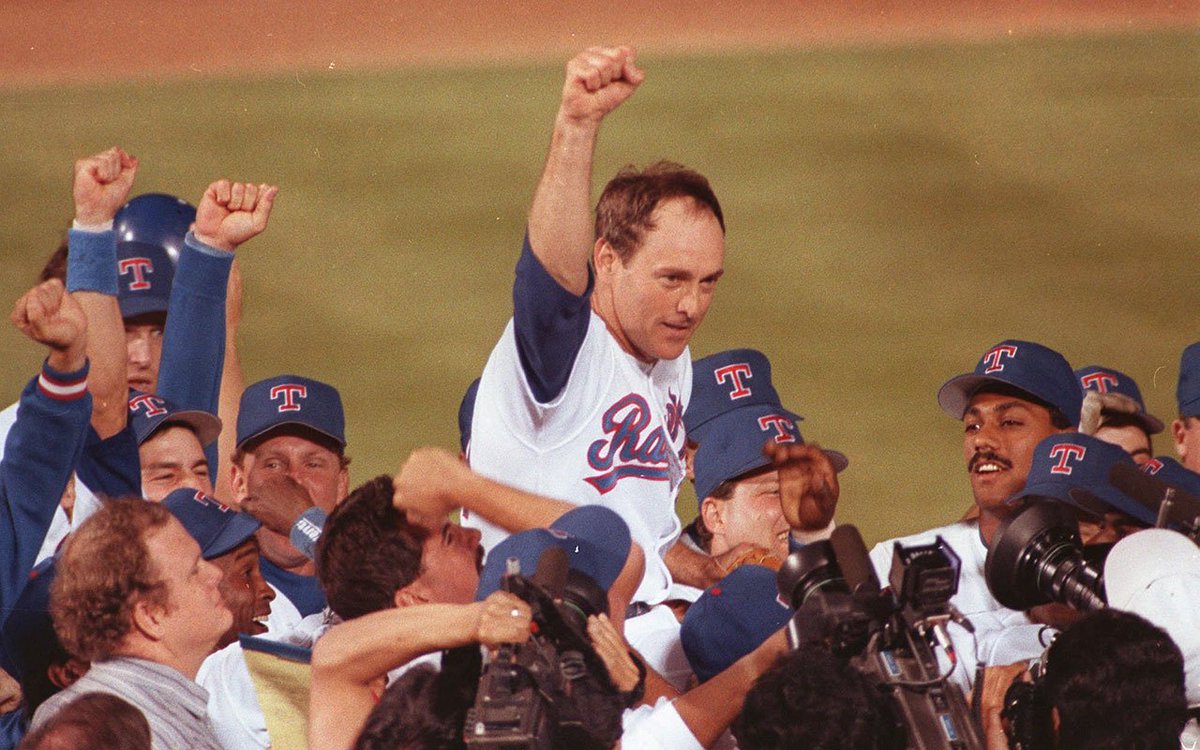 SInow's tweet photo. In his 25th season at age 44, Nolan Ryan spun his seventh no-hitter on this day in 1991: https://t.co/X9aUqx6ieM https://t.co/6DiVau5aw6