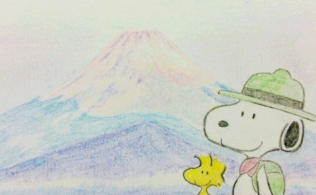 Sima A Twitter ピンク富士 イラスト スヌーピー Illust Snoopy