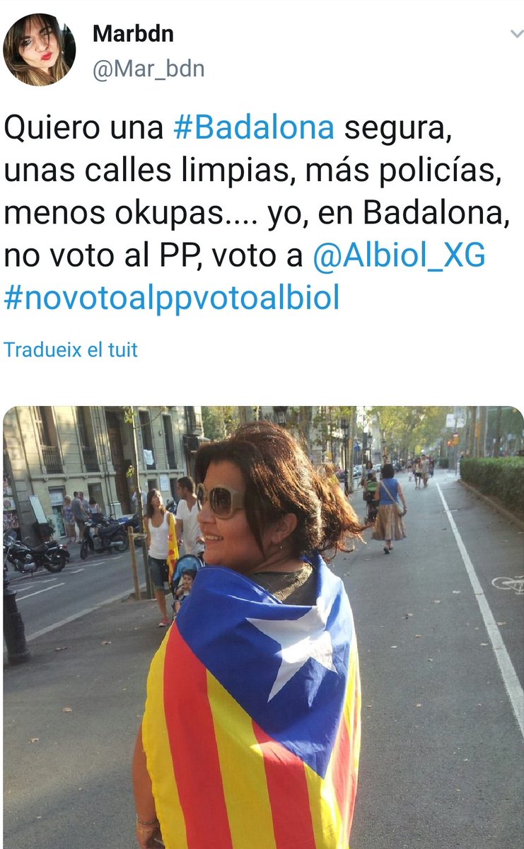 Talia1714's tweet image. Aquests són els" independentistes" que han "descobert" Albiol.
Estelada comprada el dia del tuit i mesos de tuits glorificant PP, Arrimadas i carregant contra l'independentisme.
Se us veu el llautó #PPFail #Badalona #AlbiolésPP