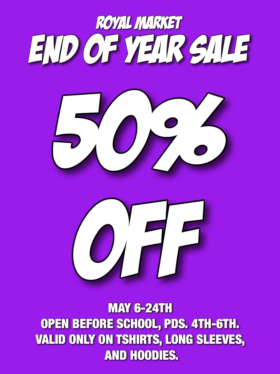 RRHSROYALMARKET's tweet photo. Our End of Year Sale begins on Monday!💜 https://t.co/LBM2QoBTTv