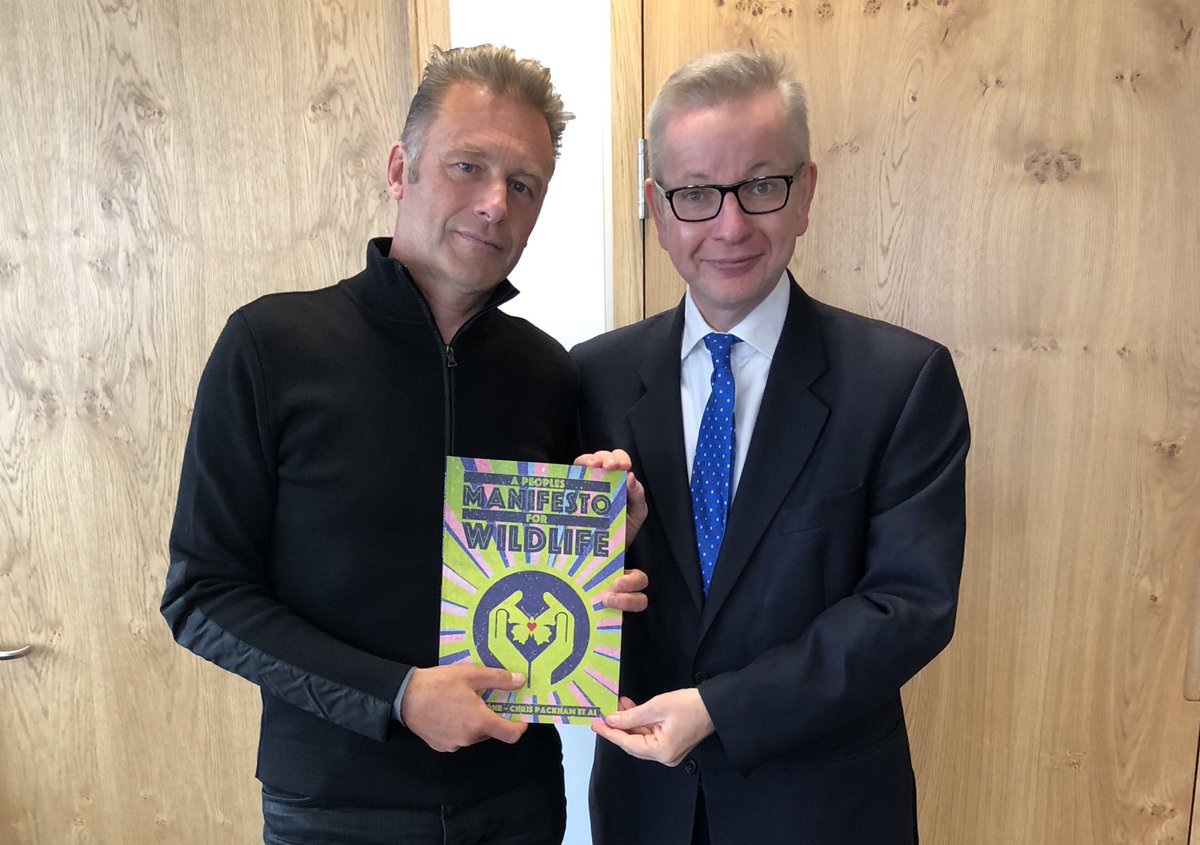 ChrisGPackham's tweet photo. My meeting with @michaelgove this morning started well - two Red Kites soaring from his office window , as did our cordial discussions about @ExtinctionR @WildJustice_org , the Peoples Manifesto for Wildlife and the need for more regulation in environmental care . https://t.co/8bbeEmPIcW