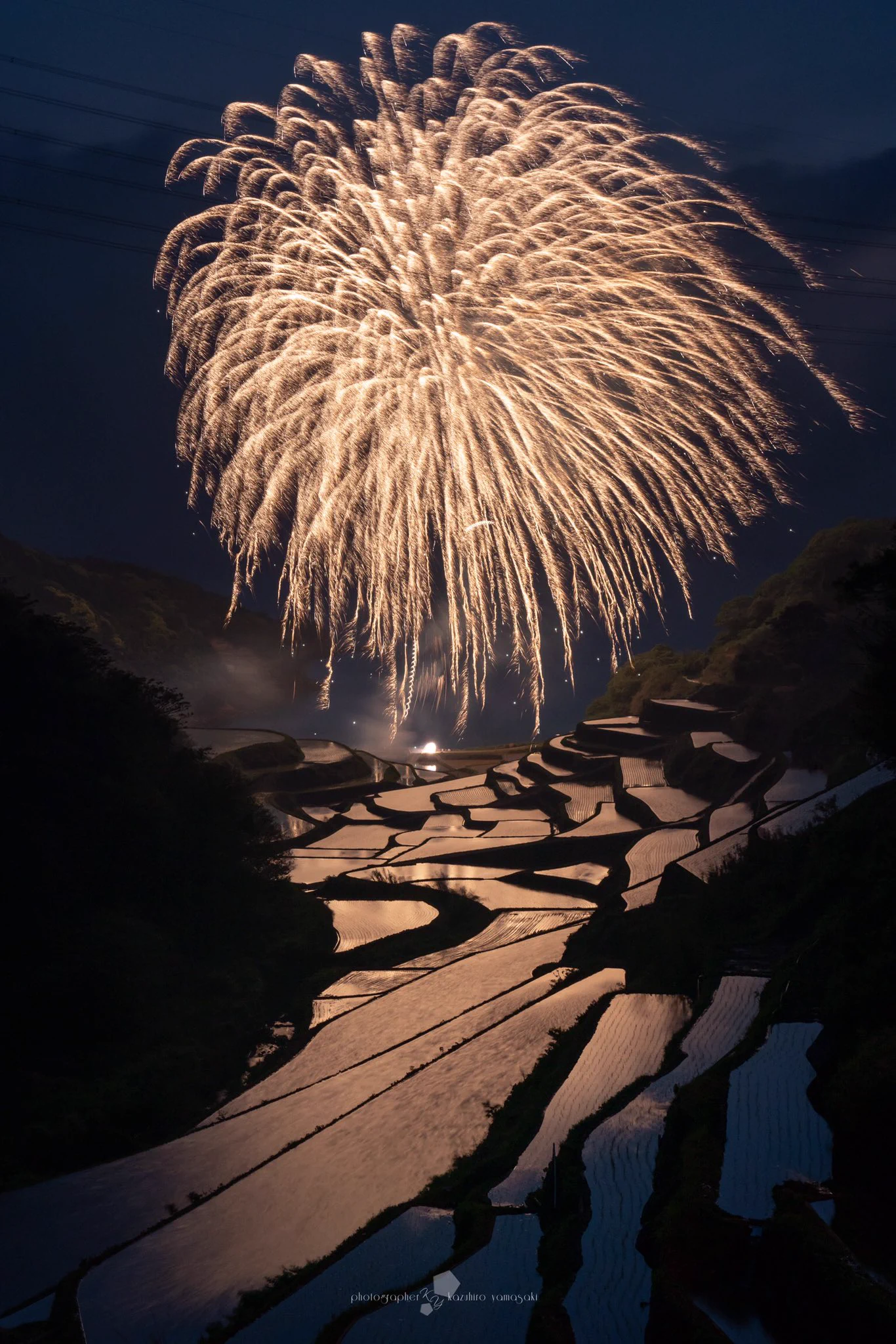 浜野浦の棚田「佐賀県」美しい花火！！『令和元年』素敵～