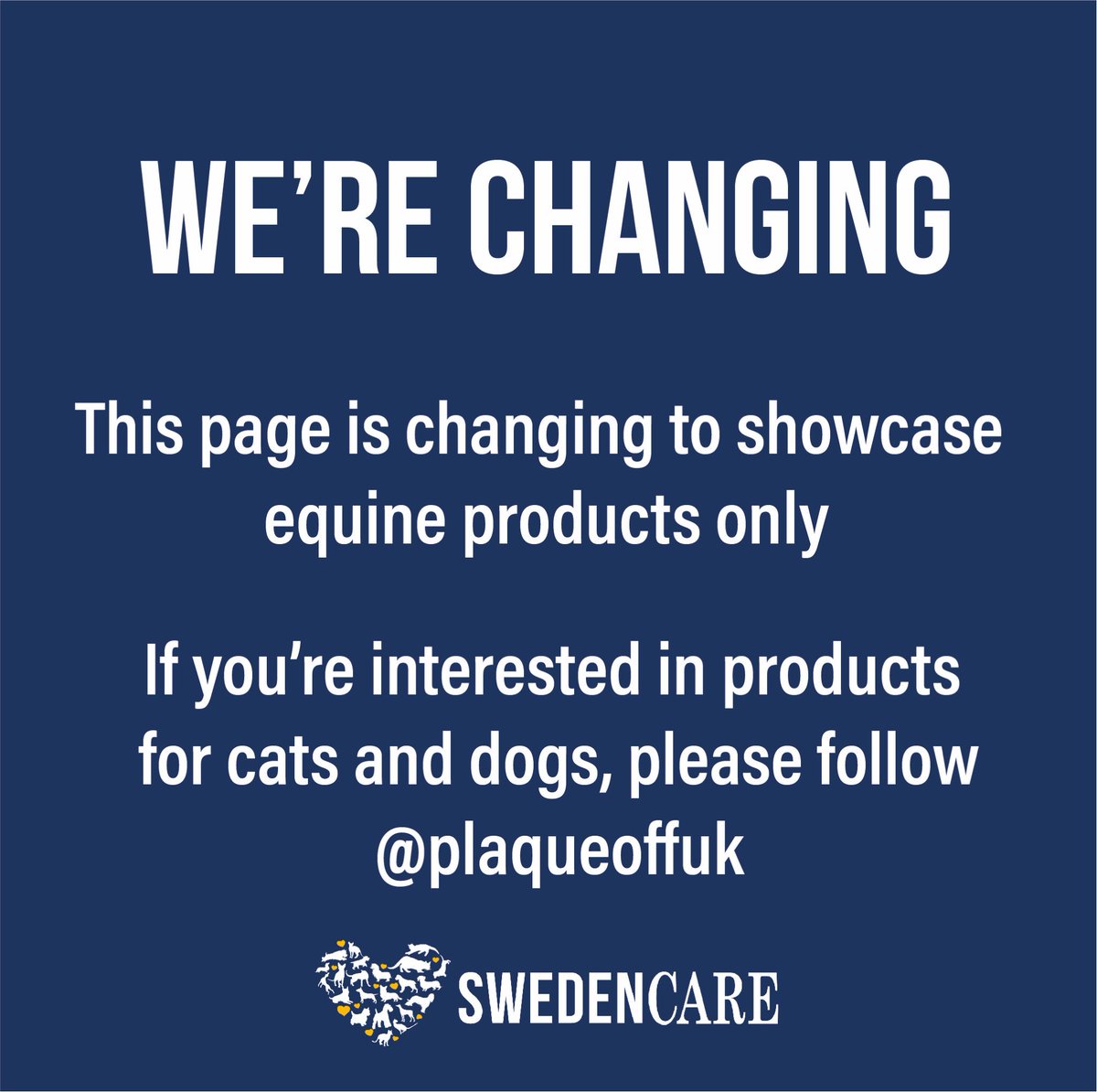 NutriScienceLtd's tweet photo. Hello friends! We’re having a bit of a change up and this page will now be solely focused on our equine range. If you’re interested in following us for our cat and dog ranges, please follow @plaqueoffuk if not, please feel free to stick around! 🐴 https://t.co/HLTmHfWuoh