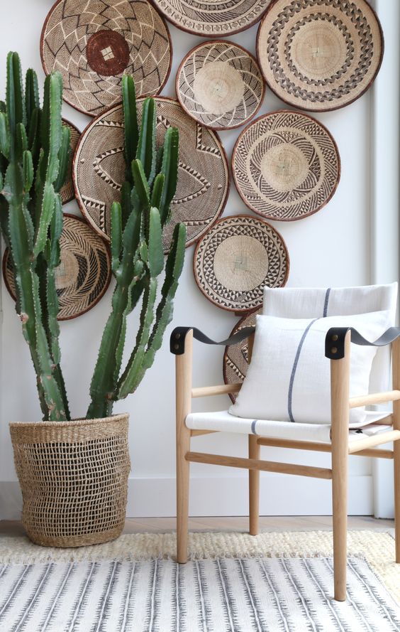 PropertyboxKE's tweet photo. If bold paint and wallpapers ain't your idea of a feature wall? Why not show off your space with a wall full of Tonga baskets? https://t.co/WOJrMhzK4M https://t.co/p5S0cFNN9J