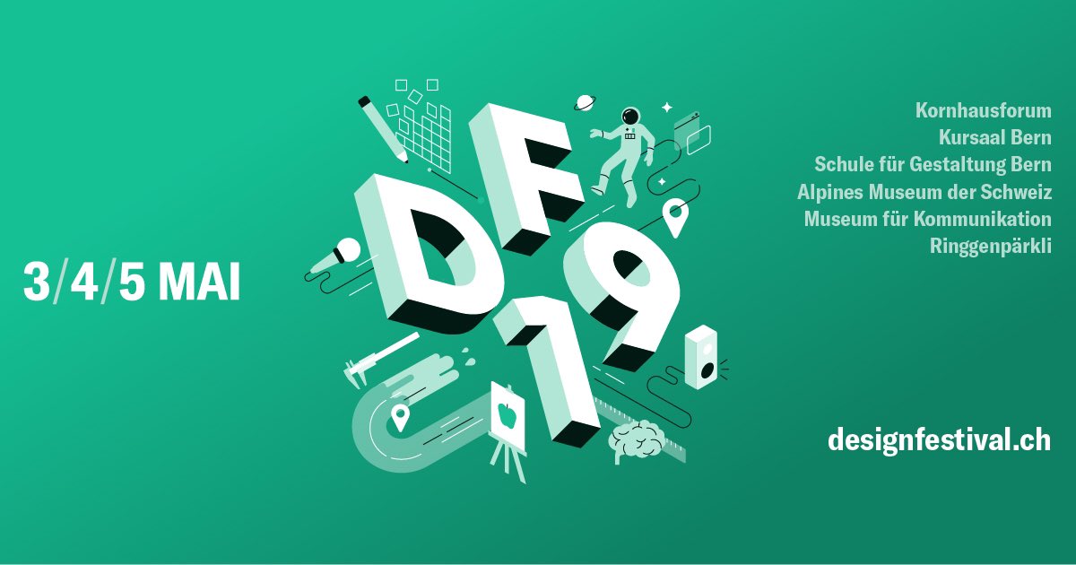Vom 3. bis 5. Mai verwandelt sich die Hauptstadt in eine Plattform für zeitgenössisches Design. Am #DesignFestivalBern halten Dominic Sturm und Tobias Koller, Präsident und Vorstandsmitglieder der #SDA, den Vortrag "Design - WTF?". Das komplette Programm: designfestival.ch/program/
