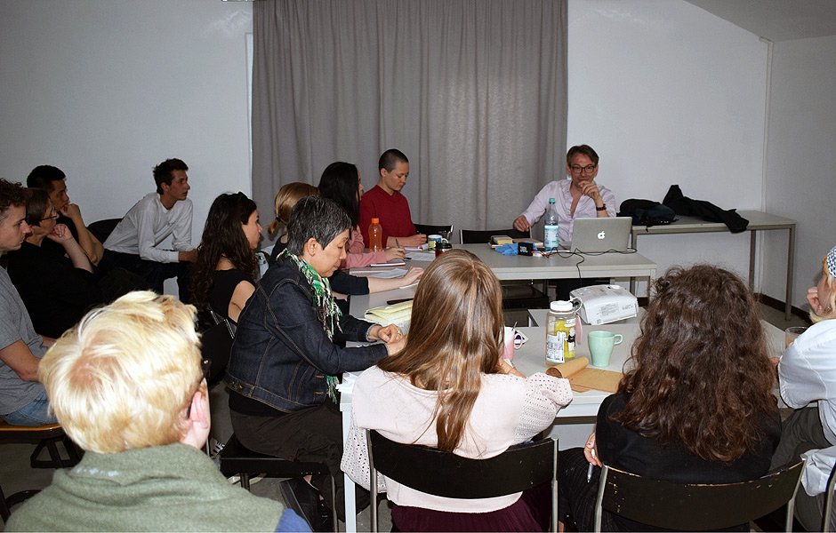 BAI_berlin's tweet photo. Many thanks to the #critic #curator & #artist #AndreasSchlaegel for his #lecture about #WhereAreWe? #HowDidWeGetHere? within the #InternationalSpringAcademy about #ArtAndCriticism at #BAI #BerlinArtistResidency #ArtSchool & #ArtsIncubator. https://t.co/QXZSJ0MnfL https://t.co/UXPPTQvUfY