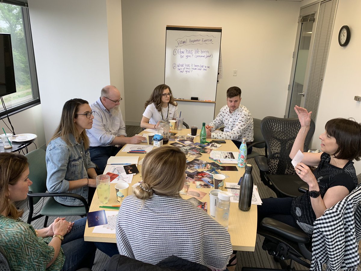 janeesworthy's tweet photo. Strategizing and solving challenges at our team retreat today with @ASTHO’s public relations, government affairs, and health policy teams! Retreat highlights: @CCLdotORG’s #visualexplorer exercise and mile high chocolate pie from @LivinThePieLife! https://t.co/Wd4yKFa2l6