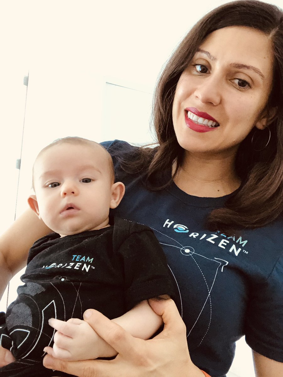 rosariopabst's tweet photo. Youngest #horizen teammate! All prepped for today’s livestream! #zenstyle #HorizenLive @horizenglobal @robviglione https://t.co/mNRoWCtWZM