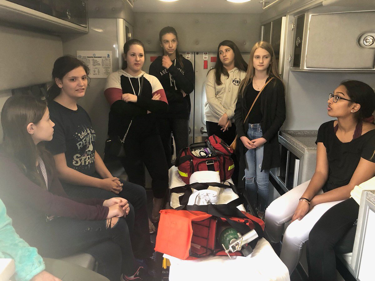 The Middle School First Aid &amp; CPR Club thanks the Mansfield Township Ambulace Corps for a very informative &amp; hands on learning experience!