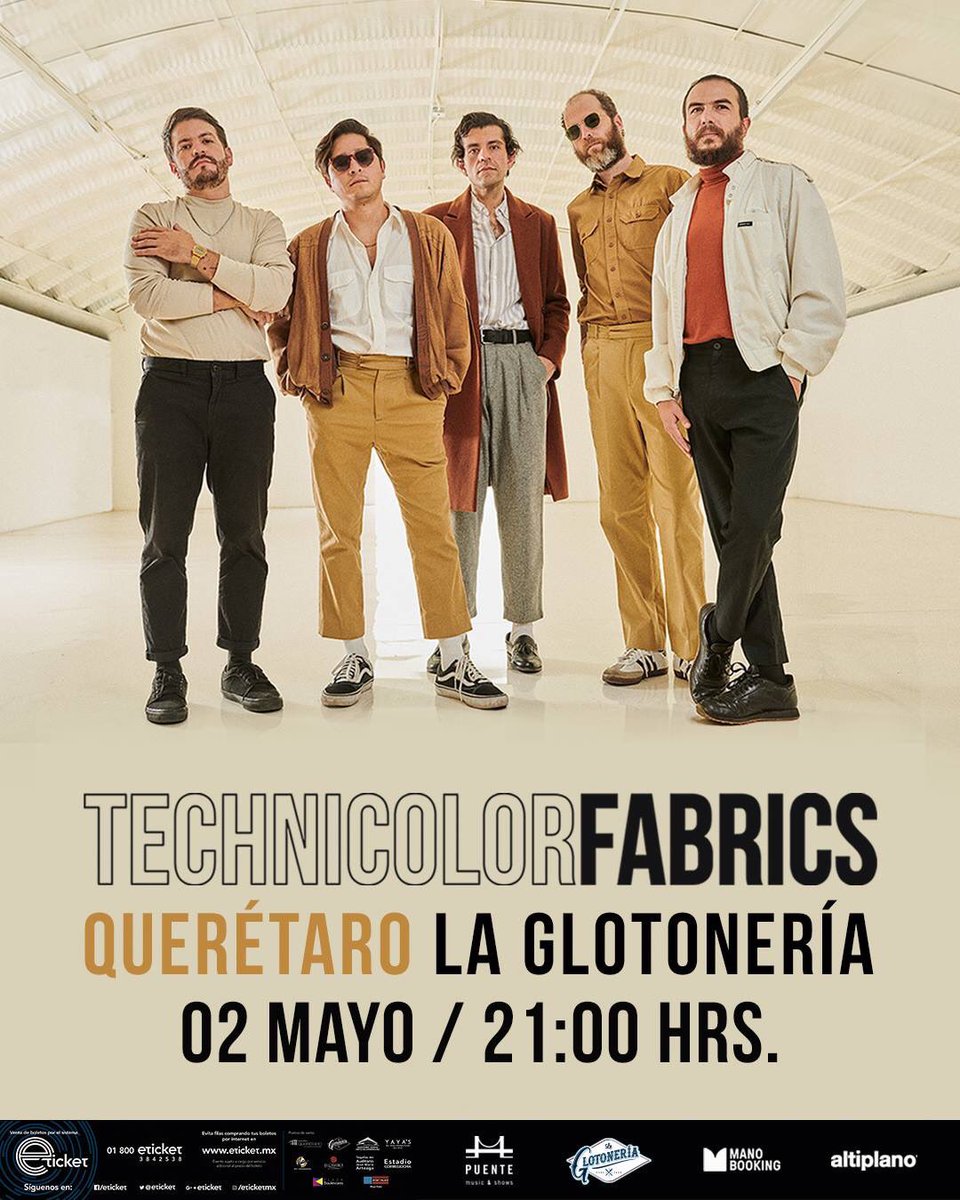 FestCentralMx's tweet photo. #QUERÉTARO nos vemos este jueves 02 de Mayo en @laglotoneriaqro con @technicolorfab boletos a la venta en @eticket https://t.co/w8QwLiBz9q