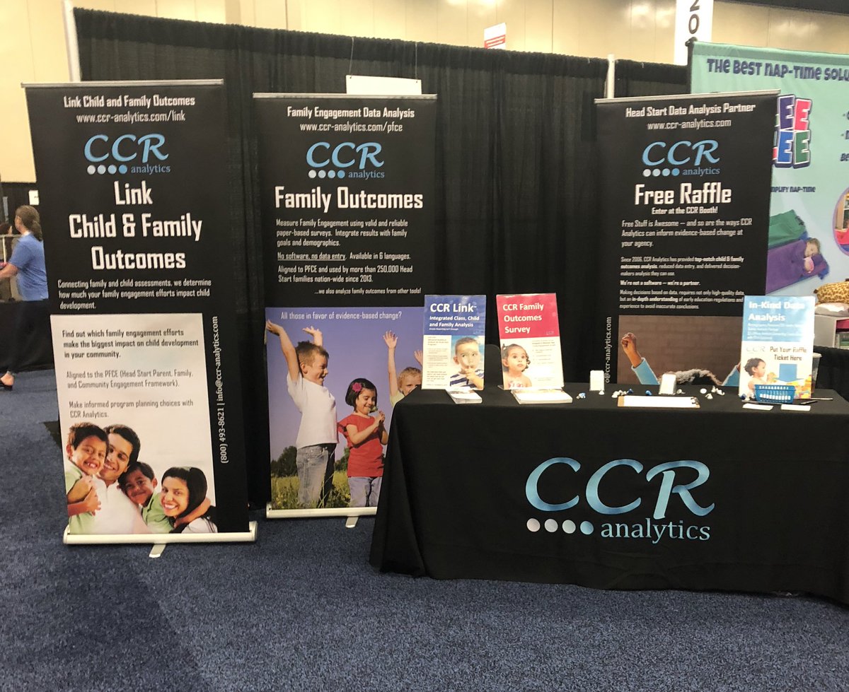 CCRAnalytics's tweet image. #NHSA19 attendees! Be sure to stop by our booth to enter our free raffle! Two lucky winners will receive an in-kind analysis of the CCR Family Outcomes Survey for this spring! #HeadStart #FamilyEngagement
