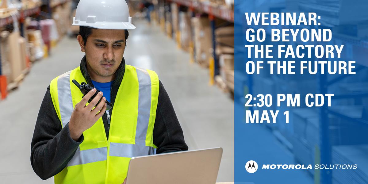 freewaycommu's tweet photo. .@MotoSolutions' live webinar on May 1 provides the opportunity to learn about the latest trends in #manufacturing communications and #security technology from their panel of experts. Save your spot: https://t.co/8zb4RMRgw4 https://t.co/sFPOUYfQhy