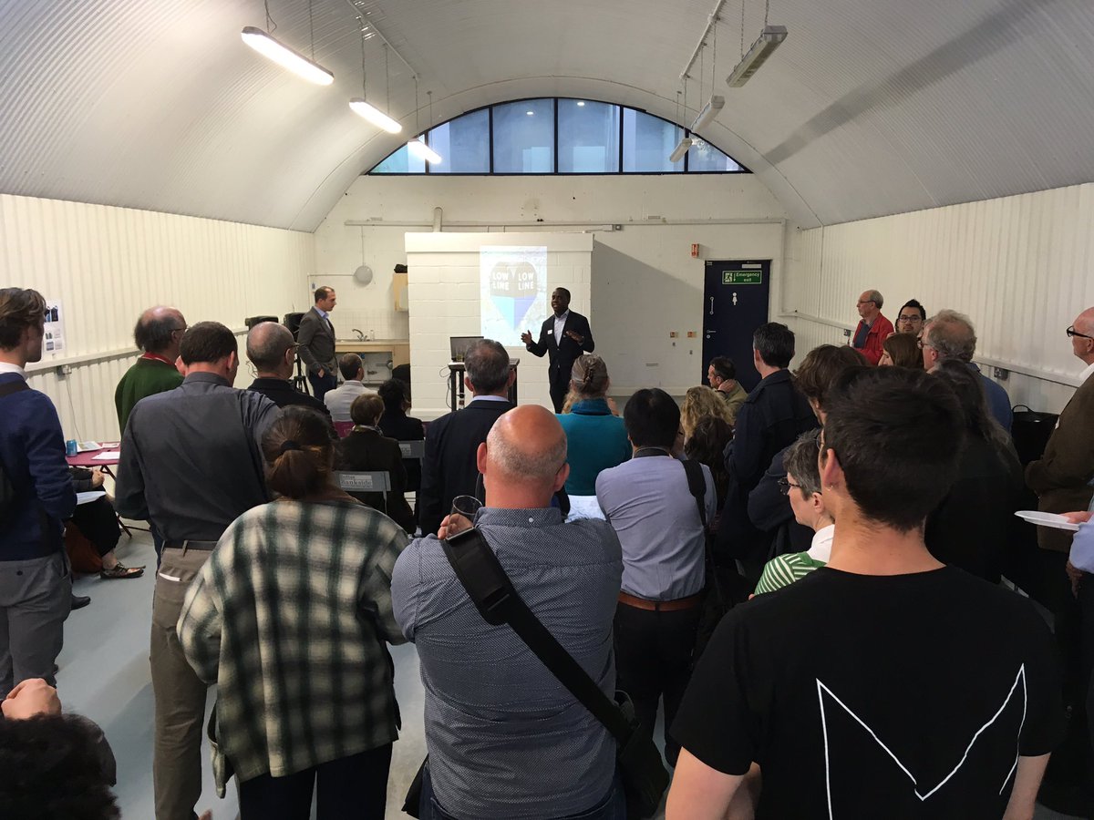 TeamLondonBdg's tweet image. An enthusiastic turnout for first ever Friends of the #LowLine event. Cllr @JohnsonSitu welcomes Low Line friends from #LondonBridge #Bankside #Bermondsey and beyond. New website and loads of summer events to come..