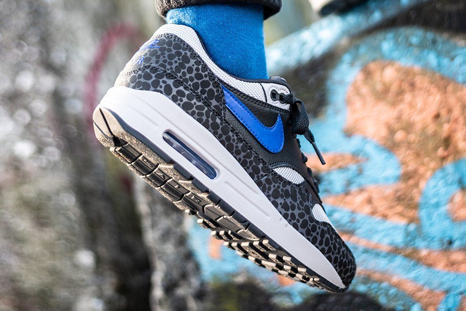 nike air max 1 safari reflective black