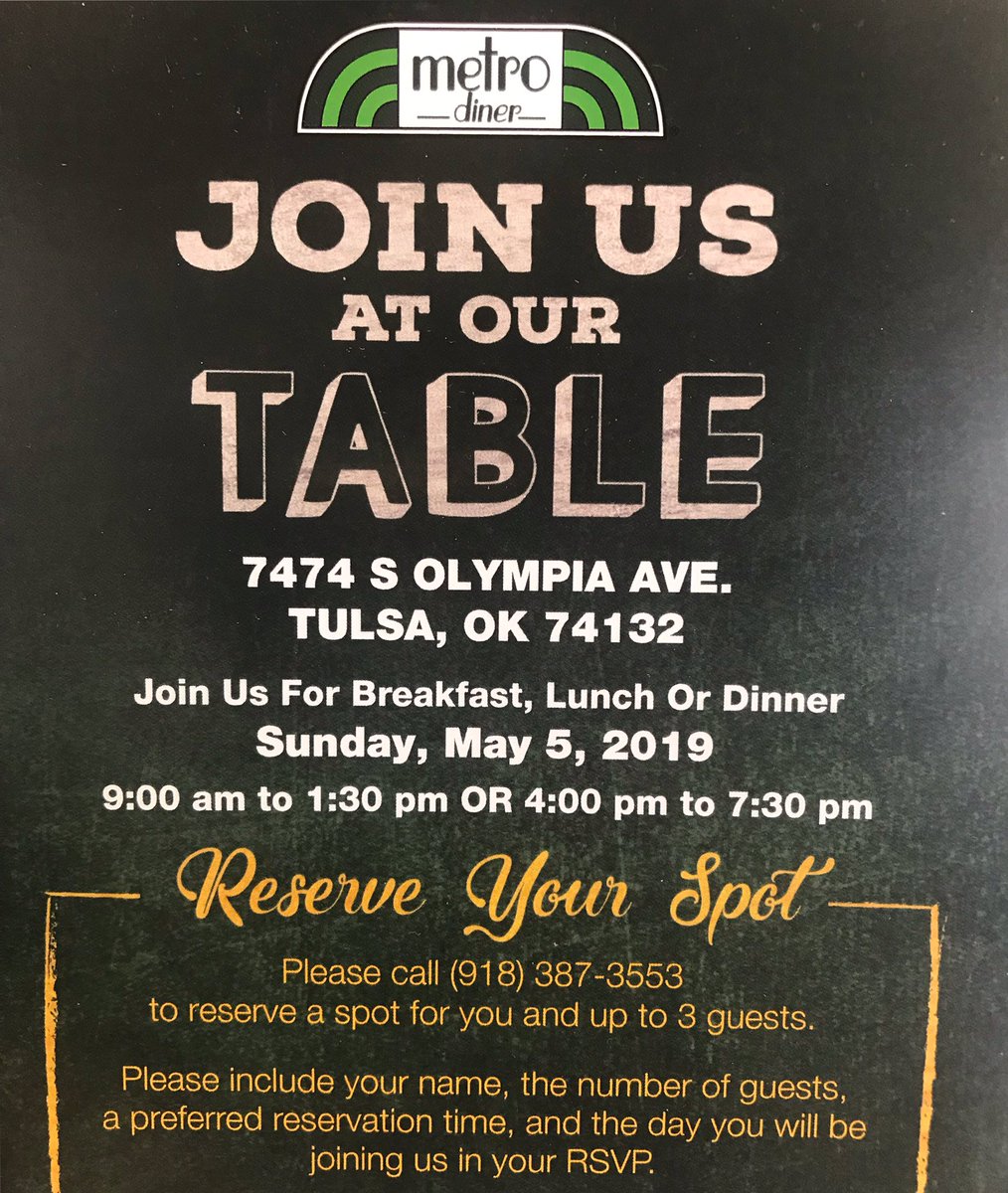 Plans this Sunday? Metro Diner is having a pre-opening charity event this Sunday May 5th. All donations from the day will benefit Emergency Infant Services.