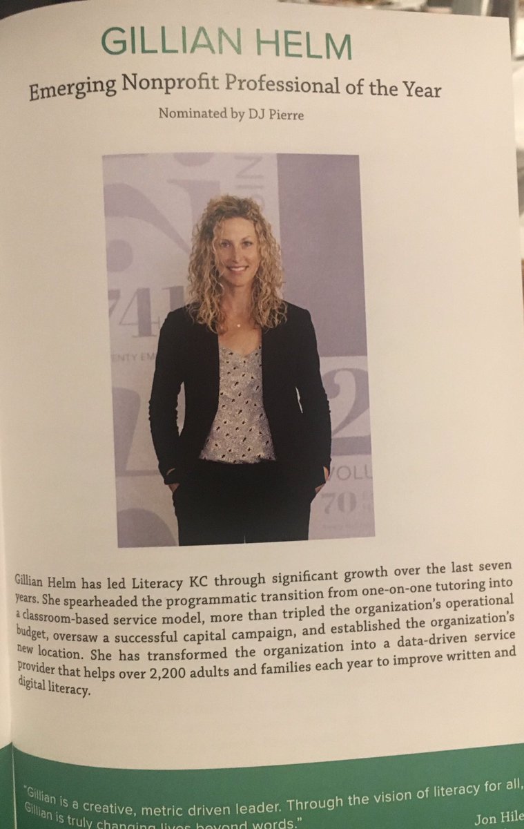 KCDigitalDrive's tweet photo. Congrats to @gshelm, honored for her work with @LiteracyKC, and an important member of the @Include_KC Steering Committee! @npconnect #PowerOf1KC https://t.co/J4HS8iXnfZ