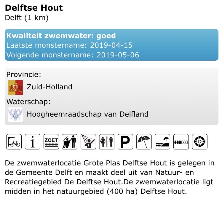 WSDPlane's tweet photo. @omroepwest heeft vanavond in de nieuws uitzending een kaart getoond waarop staat dat er een negatief zwemadvies is voor de grote plas! DIT IS ONJUIST!  De fout is ook erkend en wordt aangepast, is toegezegd.  Bestuur @WSDPlane 
Zie foto zwemwater app @hhdelfland https://t.co/E1j0naRNxB