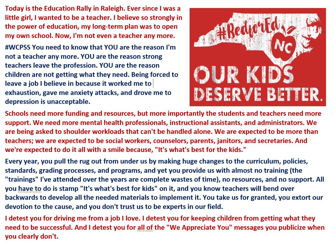 #WCPSS #RedForEd #ListenUp