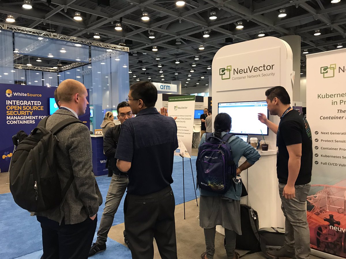 NeuVector's tweet image. Mobile office at #DockerCon! Come see NeuVector at booth C16. #RunTimeProtection #ContainerSecurity #NetworkSecurity