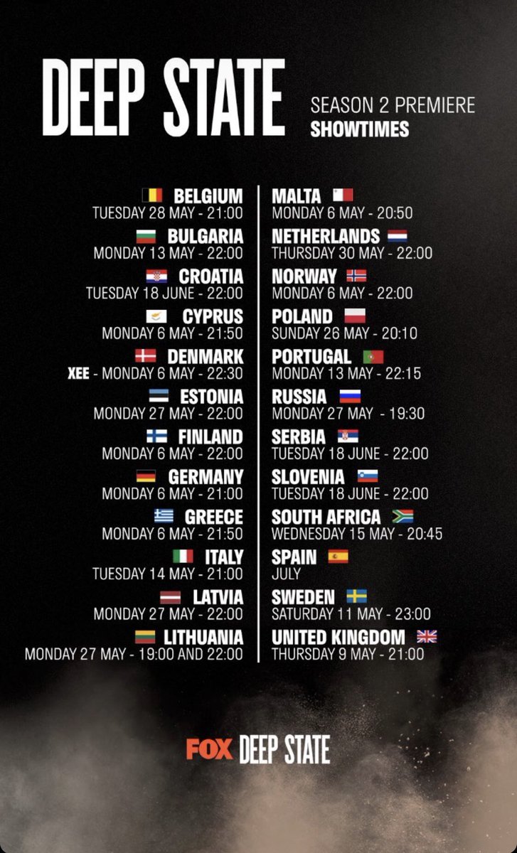 #DeepState Season 2 Premiere Showtimes. Here’s when to watch!